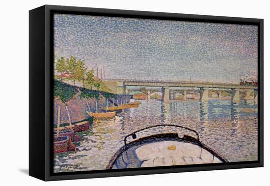 The Bridge at Asnieres, 1888-Paul Signac-Framed Premier Image Canvas