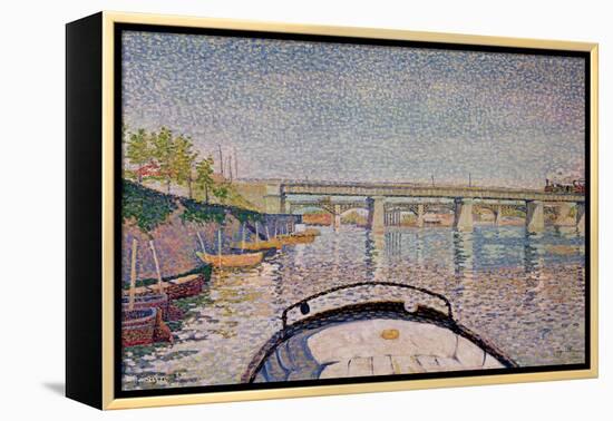 The Bridge at Asnieres, 1888-Paul Signac-Framed Premier Image Canvas