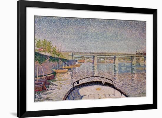 The Bridge at Asnieres, 1888-Paul Signac-Framed Giclee Print