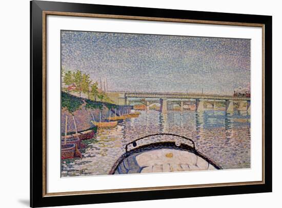 The Bridge at Asnieres, 1888-Paul Signac-Framed Giclee Print