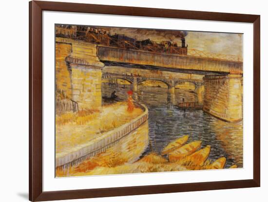 The Bridge at Asnieres-Vincent van Gogh-Framed Art Print