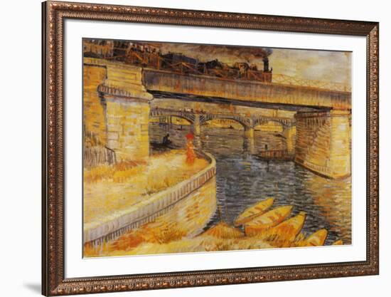 The Bridge at Asnieres-Vincent van Gogh-Framed Art Print