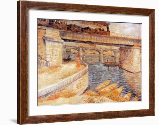 The Bridge at Asnieres-Vincent van Gogh-Framed Art Print