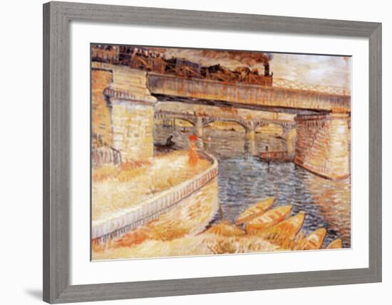 The Bridge at Asnieres-Vincent van Gogh-Framed Art Print