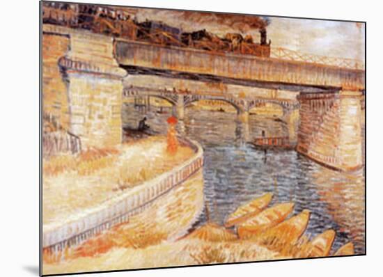 The Bridge at Asnieres-Vincent van Gogh-Mounted Art Print
