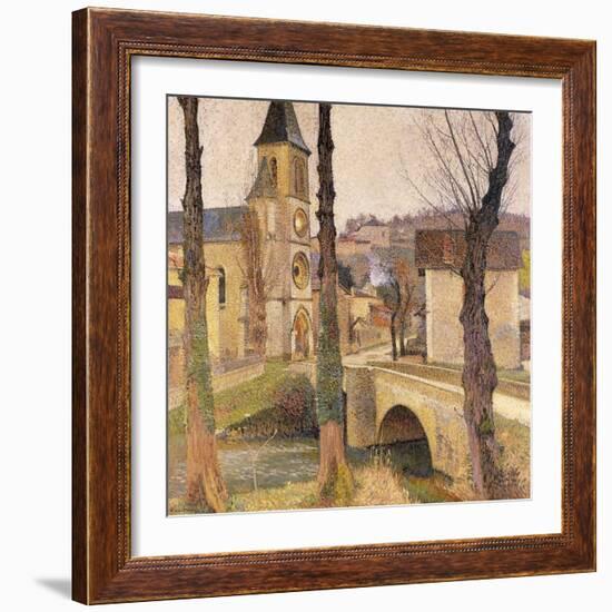 The Bridge at Bastide-du Vert, Le Pont a la Bastide-du-Vert, C. 1920-Henri Martin-Framed Giclee Print