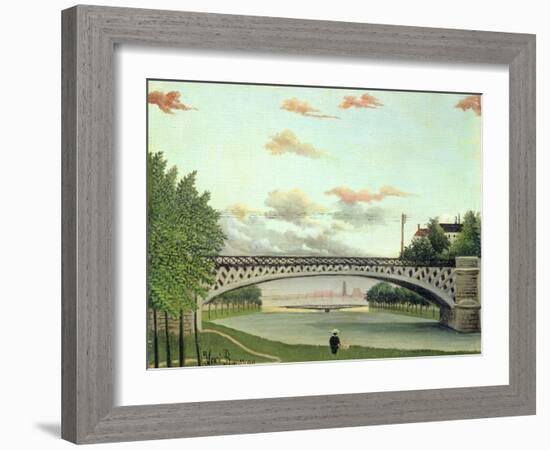 The Bridge at Charenton, France-Henri Rousseau-Framed Giclee Print