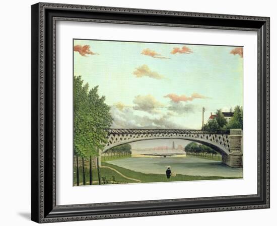 The Bridge at Charenton, France-Henri Rousseau-Framed Giclee Print