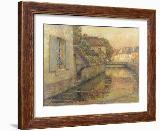 The Bridge at Gisors-Henri Eugene Augustin Le Sidaner-Framed Giclee Print