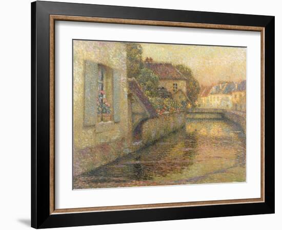 The Bridge at Gisors-Henri Eugene Augustin Le Sidaner-Framed Giclee Print