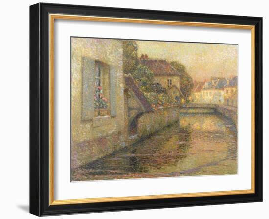 The Bridge at Gisors-Henri Eugene Augustin Le Sidaner-Framed Giclee Print