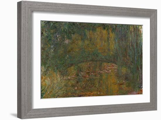 The Bridge at Giverny, 1918-Claude Monet-Framed Giclee Print