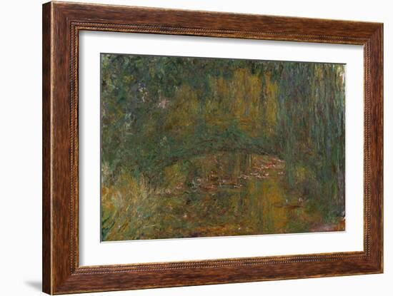 The Bridge at Giverny, 1918-Claude Monet-Framed Giclee Print