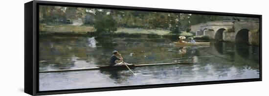 The Bridge at Grez, 1883-Sir John Lavery-Framed Premier Image Canvas