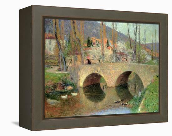 The Bridge at Labastide Du Vert in Spring, 1911-Henri Martin-Framed Premier Image Canvas