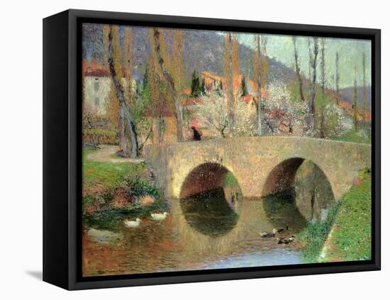 The Bridge at Labastide Du Vert in Spring, 1911-Henri Martin-Framed Premier Image Canvas