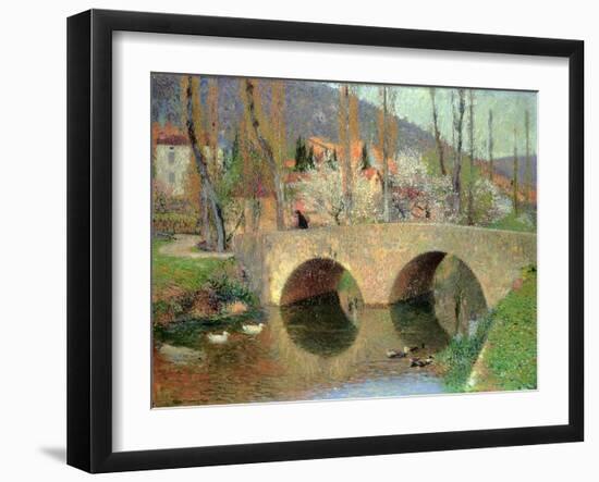 The Bridge at Labastide Du Vert in Spring, 1911-Henri Martin-Framed Giclee Print