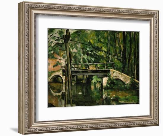 The Bridge at Maincy, Near Melun, 1879-Paul Cézanne-Framed Giclee Print