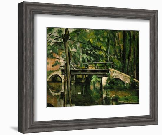 The Bridge at Maincy, Near Melun, 1879-Paul Cézanne-Framed Giclee Print