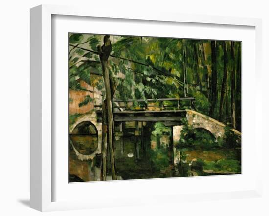 The Bridge at Maincy, Near Melun, 1879-Paul Cézanne-Framed Giclee Print