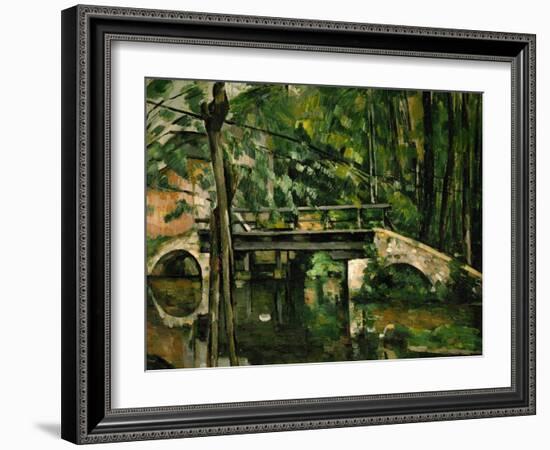 The Bridge at Maincy, Near Melun, 1879-Paul Cézanne-Framed Giclee Print