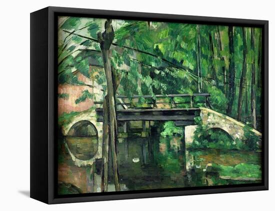 The Bridge at Maincy, or the Bridge at Mennecy, or the Little Bridge, circa 1879-Paul Cézanne-Framed Premier Image Canvas