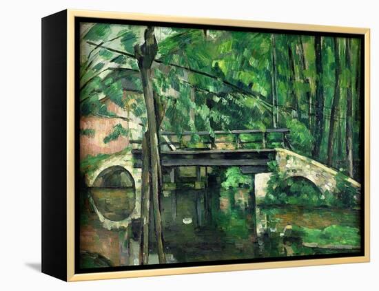 The Bridge at Maincy, or the Bridge at Mennecy, or the Little Bridge, circa 1879-Paul Cézanne-Framed Premier Image Canvas