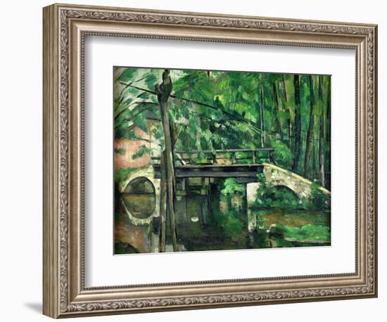 The Bridge at Maincy, or the Bridge at Mennecy, or the Little Bridge, circa 1879-Paul Cézanne-Framed Giclee Print