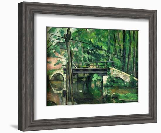 The Bridge at Maincy, or the Bridge at Mennecy, or the Little Bridge, circa 1879-Paul Cézanne-Framed Giclee Print