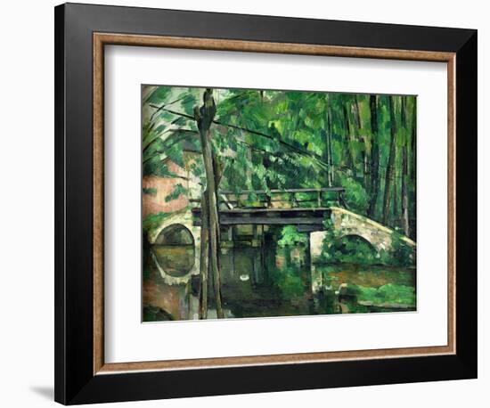 The Bridge at Maincy, or the Bridge at Mennecy, or the Little Bridge, circa 1879-Paul Cézanne-Framed Giclee Print