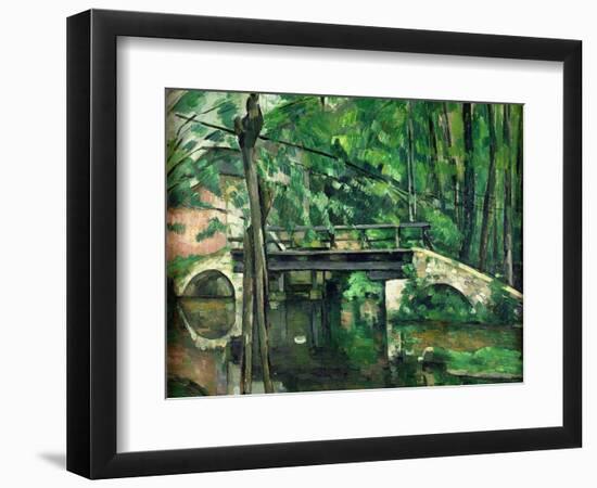 The Bridge at Maincy, or the Bridge at Mennecy, or the Little Bridge, circa 1879-Paul Cézanne-Framed Giclee Print