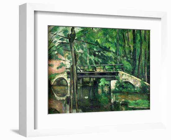 The Bridge at Maincy, or the Bridge at Mennecy, or the Little Bridge, circa 1879-Paul Cézanne-Framed Giclee Print