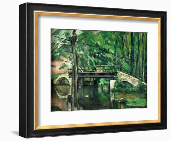 The Bridge at Maincy, or the Bridge at Mennecy, or the Little Bridge, circa 1879-Paul Cézanne-Framed Giclee Print