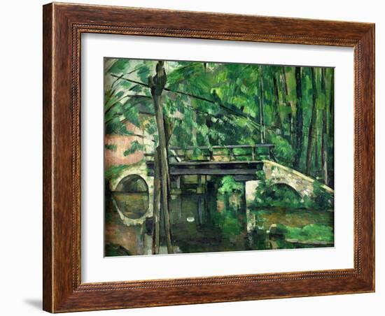 The Bridge at Maincy, or the Bridge at Mennecy, or the Little Bridge, circa 1879-Paul Cézanne-Framed Giclee Print