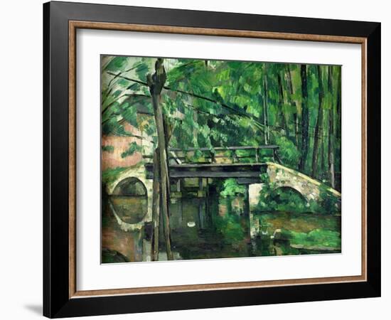 The Bridge at Maincy, or the Bridge at Mennecy, or the Little Bridge, circa 1879-Paul Cézanne-Framed Giclee Print