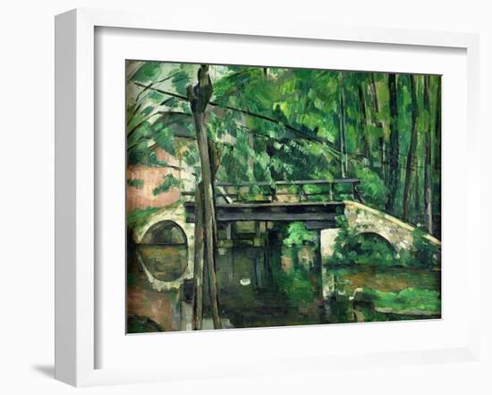 The Bridge at Maincy, or the Bridge at Mennecy, or the Little Bridge, circa 1879-Paul Cézanne-Framed Giclee Print