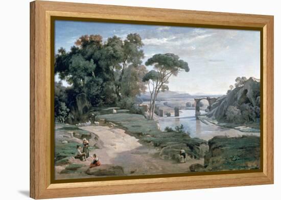 The Bridge at Narni, 1827-Jean-Baptiste-Camille Corot-Framed Premier Image Canvas
