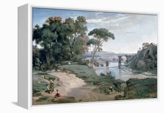 The Bridge at Narni, 1827-Jean-Baptiste-Camille Corot-Framed Premier Image Canvas