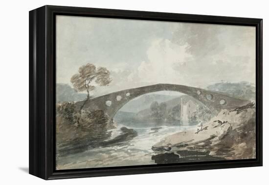 The Bridge at Pontypridd-J. M. W. Turner-Framed Premier Image Canvas