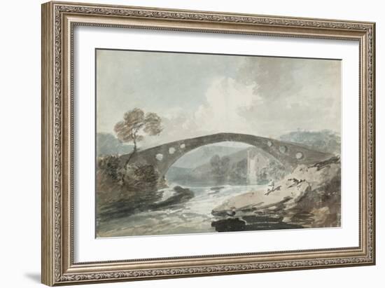 The Bridge at Pontypridd-J. M. W. Turner-Framed Giclee Print