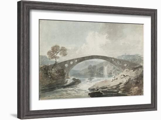 The Bridge at Pontypridd-J. M. W. Turner-Framed Giclee Print