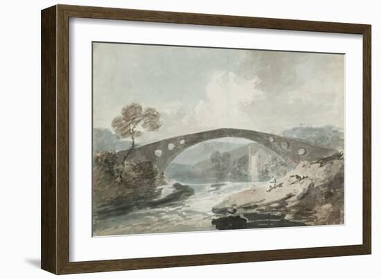 The Bridge at Pontypridd-J. M. W. Turner-Framed Giclee Print