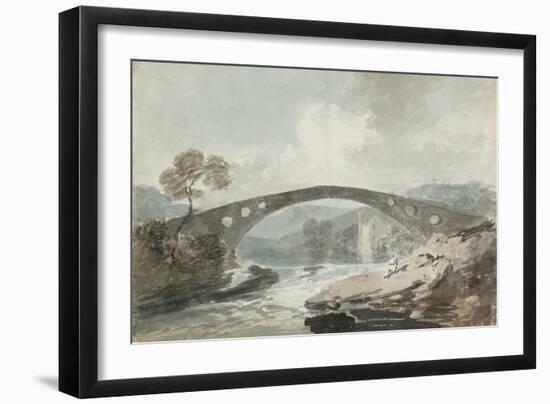 The Bridge at Pontypridd-J. M. W. Turner-Framed Giclee Print