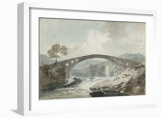 The Bridge at Pontypridd-J. M. W. Turner-Framed Giclee Print