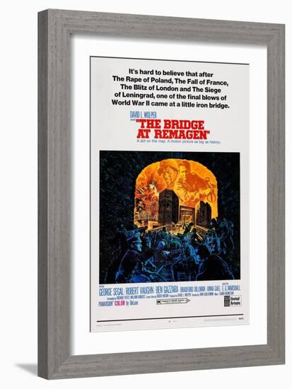 The Bridge at Remagen, Top from Left: George Segal, Ben Gazzara, 1969-null-Framed Premium Giclee Print