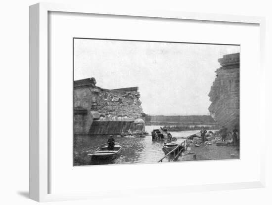 The Bridge at Trilport, 1st Battle of the Marne, France, 5-12 September 1914-null-Framed Giclee Print