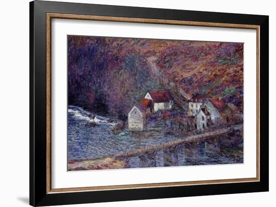 The Bridge at Vervy, 1889-Claude Monet-Framed Giclee Print