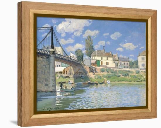 The Bridge at Villeneuve-la-Garenne, 1872-Alfred Sisley-Framed Premier Image Canvas