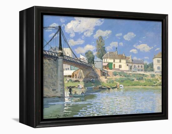 The Bridge at Villeneuve-la-Garenne, 1872-Alfred Sisley-Framed Premier Image Canvas