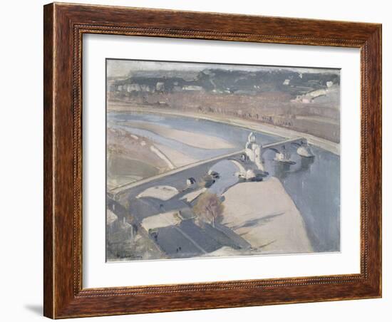 The Bridge, Avignon (Oil on Canvasboard)-William Nicholson-Framed Giclee Print